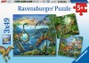 Dinosaur Puslespil - 3X49 Brikker - Ravensburger