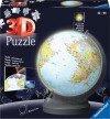 3D Puslespil - Globus Med Lys - 540 Brikker - Ravensburger