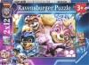 Paw Patrol Puslespil - Mighty Movie - 2X12 Brikker - Ravensburger