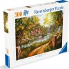 Ravensburger Puslespil - 500 Brikker - Hytte Ved Åen