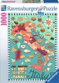 Ravensburger Puslespil - Kort Over Italien - 1000 Brikker