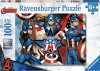 Marvel Puslespil - Captain America - 100 Xxl Brikker - Ravensburger