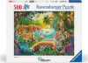 Ravensburger Puslespil - 500 Brikker - Tigerfamilie I Oasen