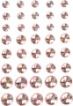 Rhinsten Klistermærker - Selvklæbende - Pink - Str 6 8 10 Mm - 40 Stk