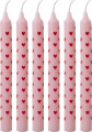 Rice - Candles With Heart Print - Red - Small