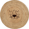 Rice - Jute Floor Mate With Lion Face - Natural