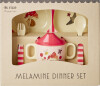 Rice - Melamine Baby Dinner Set - Pink Happy Forest Print - 4 Pcs