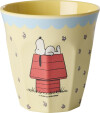 Rice - Melamine Cup With Cream Snoopy Print - Cream And Yellow - Medium -