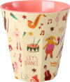 Rice - Melamine Cup With Pink Music Band Print - Pink - Medium