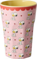 Rice - Melamine Cup With Snoopy Print - Pink - 400 Ml