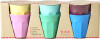 Rice - Melamine Cups - Assorted Colors - Small - 160 Ml - 6 Pack