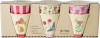 Rice - Melamine Cups With Happy Forest Prints - Pink - Small