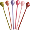 Rice - Melamine Latte Spoons - Assorted Solid Colors - Set Of 6