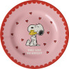 Rice - Melamine Side Plate With Pink Snoopy Print - Pink