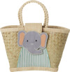 Rice - Raffia Kids Bag With Elephant Closing - Kibag-Elep