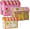Rice - Raffia Toy Baskets - Wildlife Theme - Set Of 3