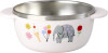 Rice - Stainless Steel Baby Bowl With Fixed Cover - Pink Fun Fair Print -
