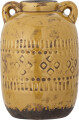 Bloomingville - Rijad Deko Vase - Gul - Terrakotta - H 25 5 Cm