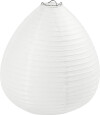 Rispapirlampe - Dråbe - H 27 Cm - Ø 25 Cm - Hvid - 1 Stk
