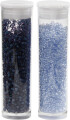 Rocaiperler - Glasperler - Ø 1 7 Mm Hul 0 5-0 8 Mm - Lyseblå Mørk Blå -
