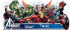 Roommates Decor - Wallstickers - Gigant Avengers Med Alfabet
