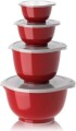 Rosti - New Margrethe Bowls Set Of 4 Lids - Red