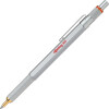 Rotring - 800 Kuglepen - Sort Blæk - Sølvcylinder
