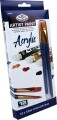 Royal Langnickel - Akryl Maling Sæt 12 X 12 Ml Farver Inkl Pensel