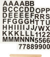 Rub On Stickers - Bogstaver Og Tal - H 17 Mm - 12 2X15 3 Cm - Sort