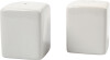 Salt- Og Pebersæt - H 6 Cm - Str 5X5 Cm - Blank - Hvid - 6 Sæt