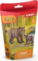 Schleich - Wild Life - Brun Bjørnemor Med Unger - 42473