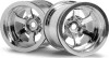 Scorch 6-Spoke Wheel Shiny Chrome 55X50Mm2Pcs - Hp3087 - Hpi Racing