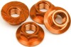 Serrated Flange Nut M4 Orange4Pcs - Hp87267 - Hpi Racing