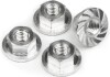 Serrated Flange Nut M4X108Mm 4Pcs - Hp103908 - Hpi Racing