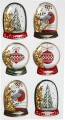 Shaker Stickers - Fugl - Træ Og Julekugler - Str 49X32 45X36 Mm - Guld - 6