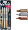 Sharpie - Metallic Permanente Markers - Guldsølvbronze - 3 Stk