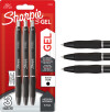 Sharpie - S-Gel Gelpenne - Sort - 3 Styk