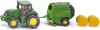 Siku 1665 - John Deere Legetøjstraktor Med Rundballepresser - 1 87