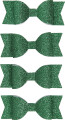 Sløjfer Til Dekoration - Grøn Glitter - Str 31X85 Mm - 4 Stk
