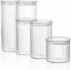 Sobczyk - Glasopbevaringsbøtter Med Små Riller - 5 Pak - 2 X 500 Ml 2 X