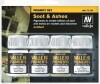 Vallejo - Pigments Sæt - Soot Ashes - 4X35 Ml