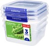 Sistema - Klip It Plus Opbevaringsboks - Square - 1 15 L - 3-Pak