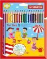 Stabilo - Trio Thick Wallet Of 18 Colored Pencils