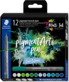 Staedtler - Pigment Arts Brush Pen Tusser - Kold - 12 Farver