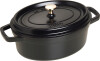 Staub - Cocotte Oval - Sort - 27 Cm 3 25 L