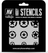 Vallejo - Hobby Stencils - Maleskabelon - Us Air Force Stjerner