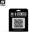 Vallejo - Hobby Stencils - Weathered Paint Skabelon - 1 72