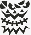 Stickers - Halloween - Store Ansigter - Ark 15X16 5 Cm - 1 Ark