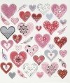 Stickers - Hjerter - Ark 15X16 5 Cm - 1 Ark