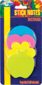 Sticknotes 4 Blokke I Assorterede Form Og Farve - Centrum